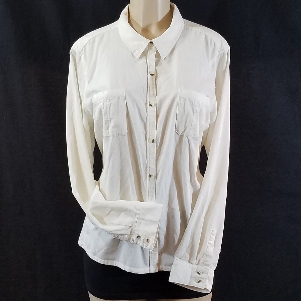SONOMA Cream Corduroy Buttoned Shirt